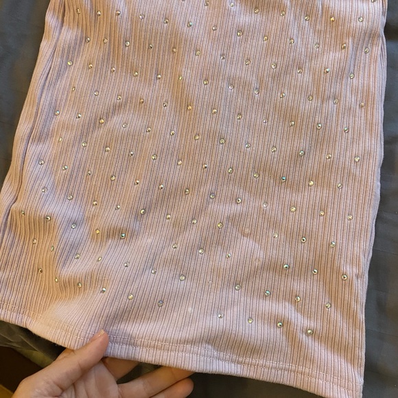 Lavender Rhinestone Mini Dress - Picture 6 of 7